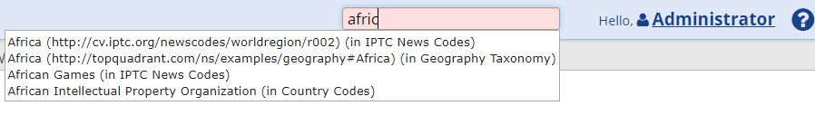 TopBraid EDG Global Lookup View