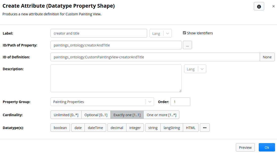 TopBraid EDG Create Attribute Page