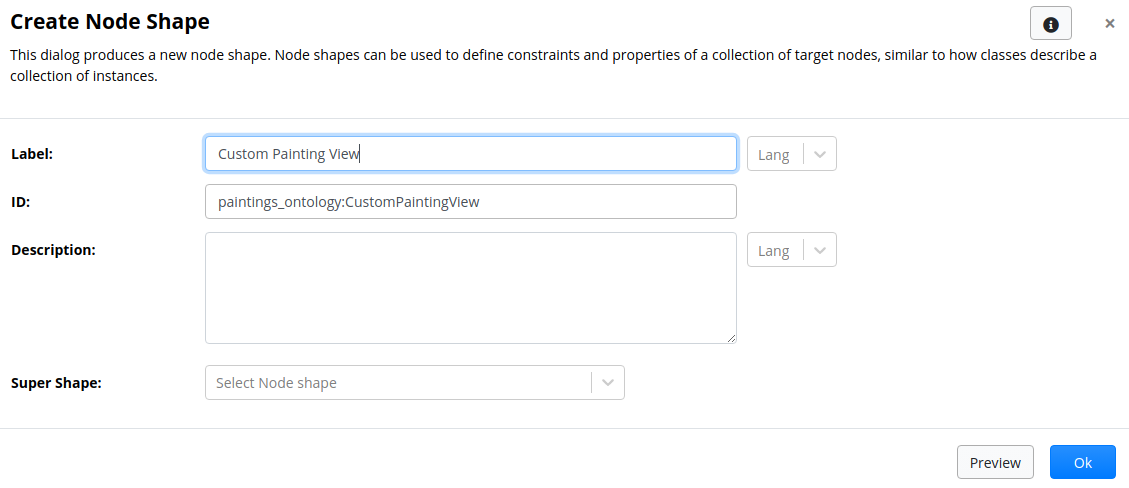 TopBraid EDG Create Node Shape Page