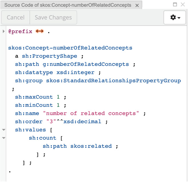 TopBraid EDG Property Value Source Code View