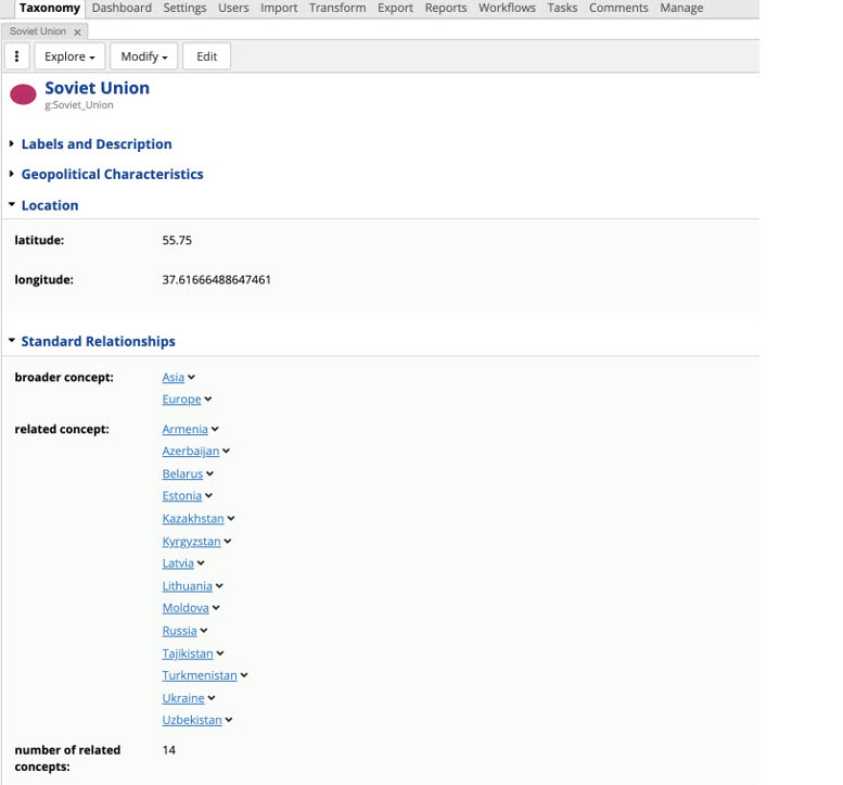TopBraid EDG Number of Related Concepts Example