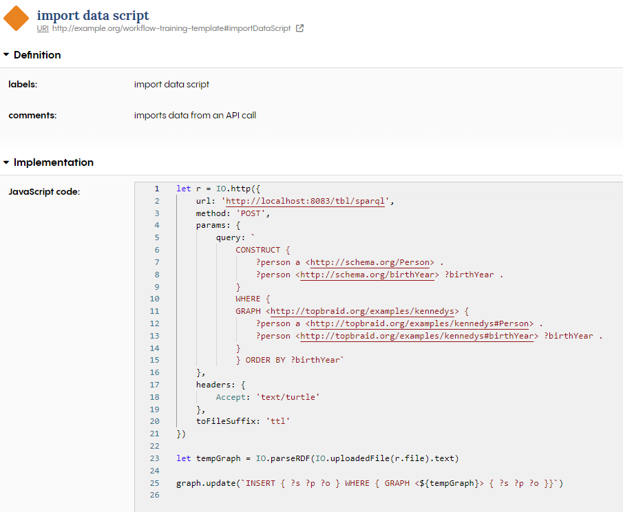 EDG Workflow Entry Transition Script Import Data