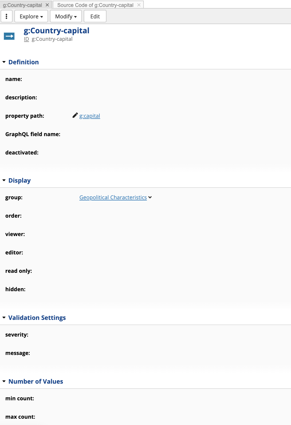 TopBraid EDG Property Shape Page