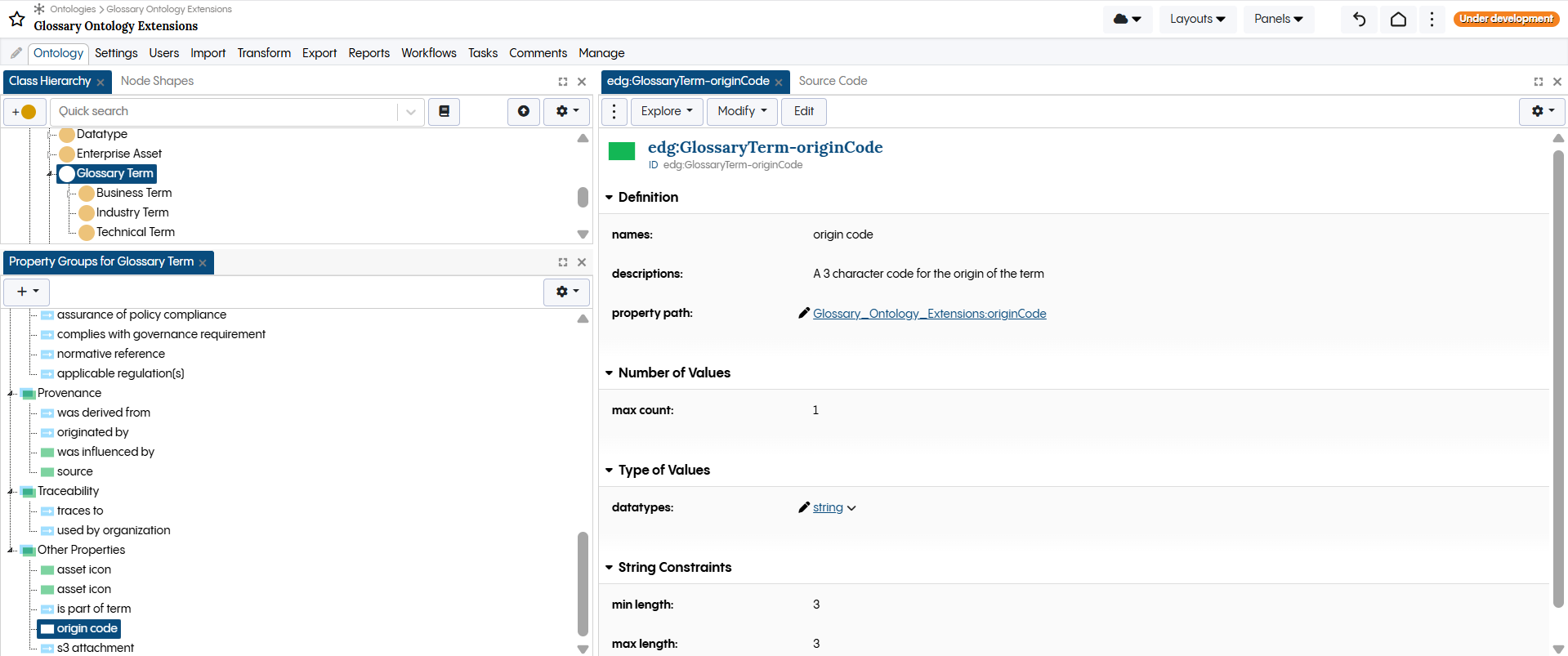TopBraid EDG Glossary - Add a Constraint