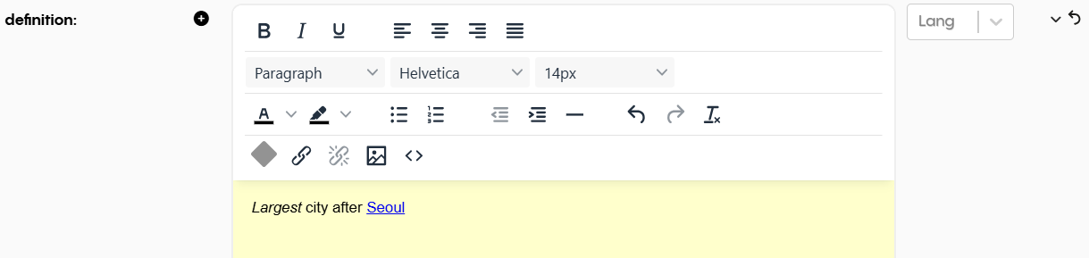 TopBraid EDG Definition - Insert Link