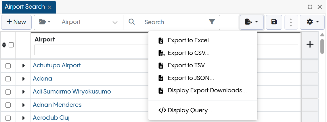 Export Saved Search Results
