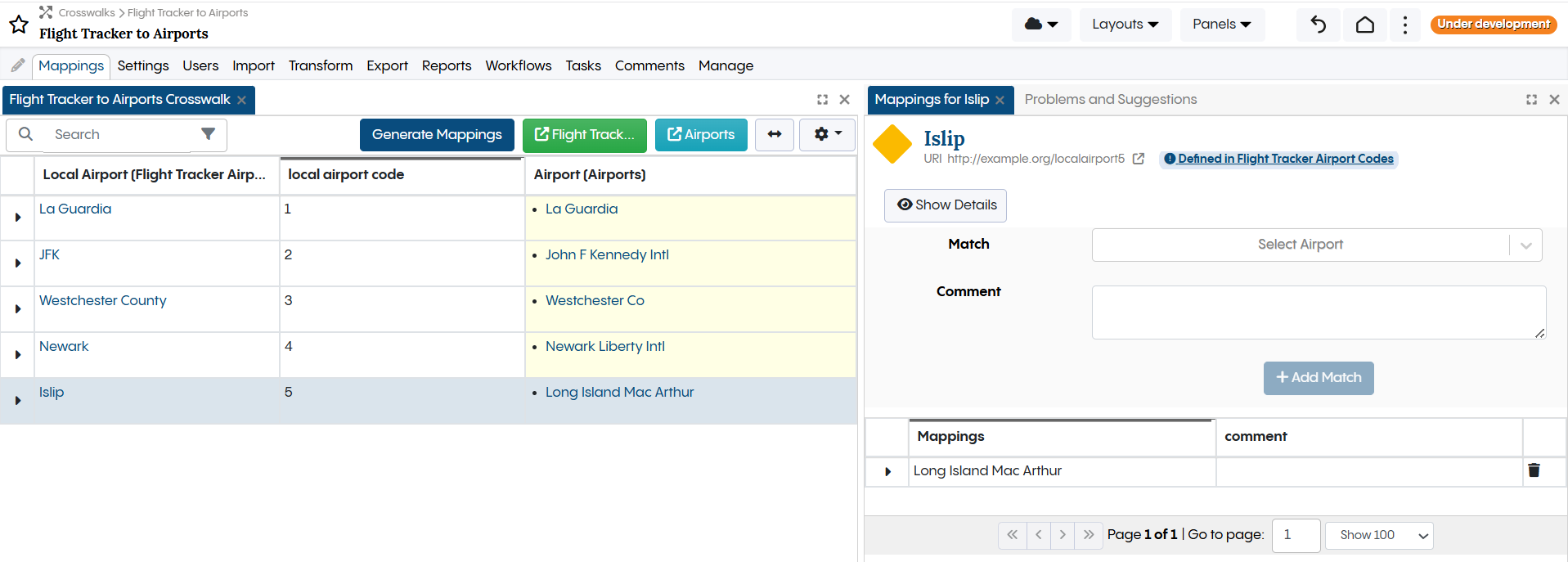 TopBraid EDG Flight Tracker Mapped