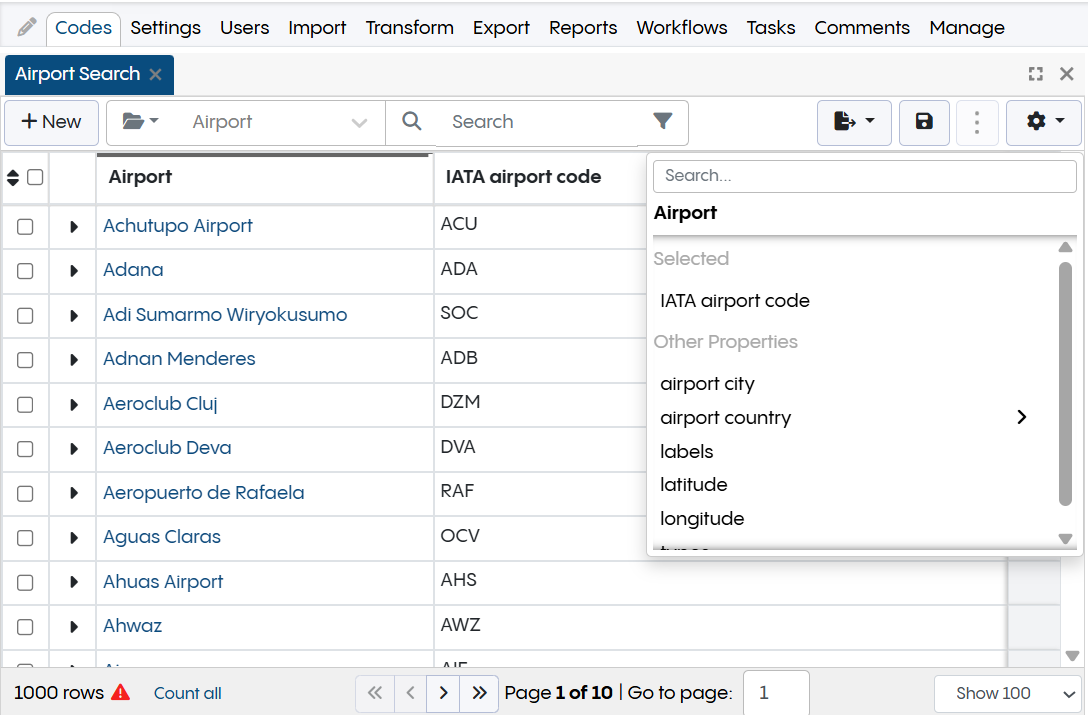 TopBraid EDG Reference Datasets - Add Column