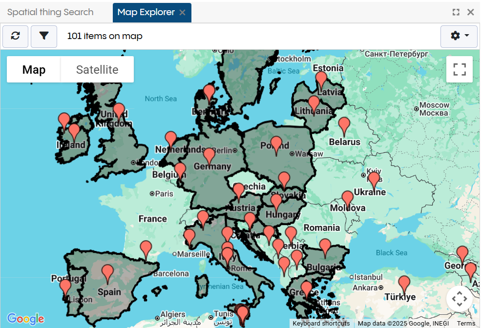 Map Explorer Panel All Data