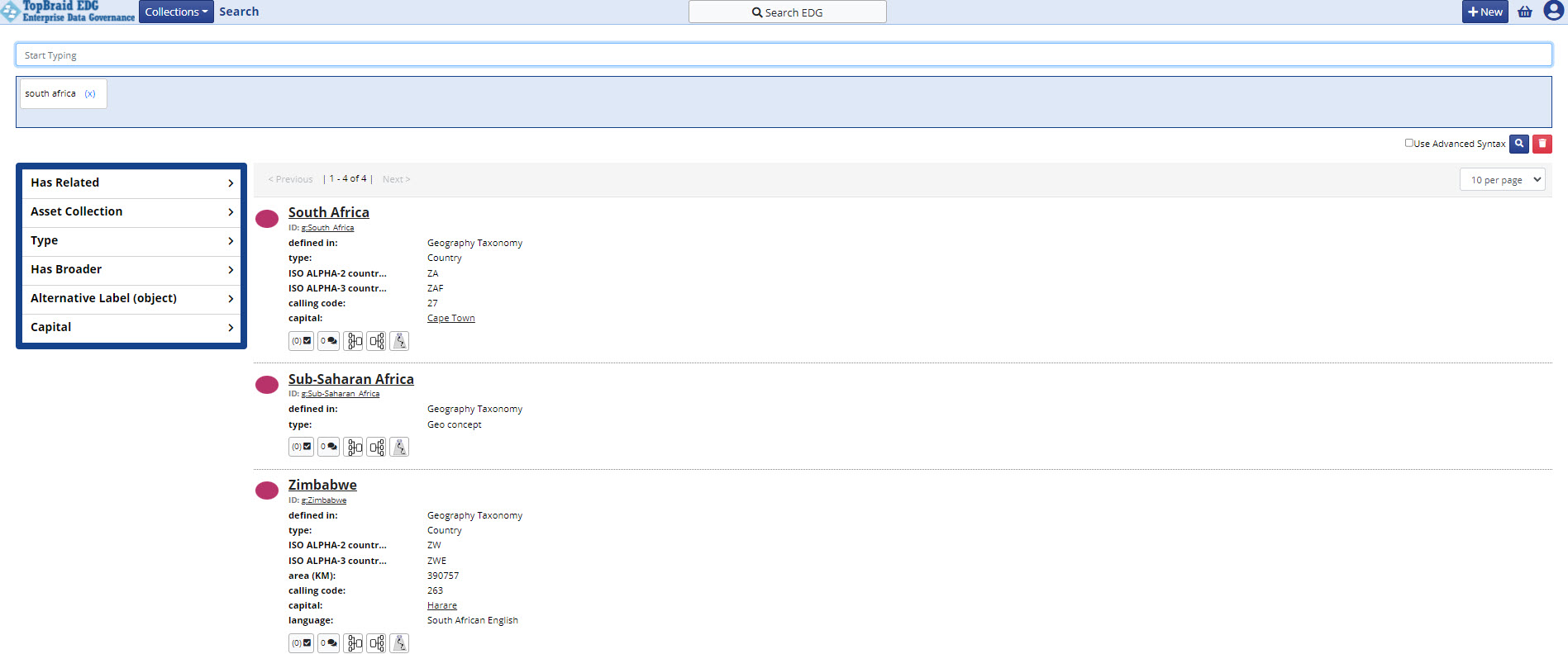 Global Search Page