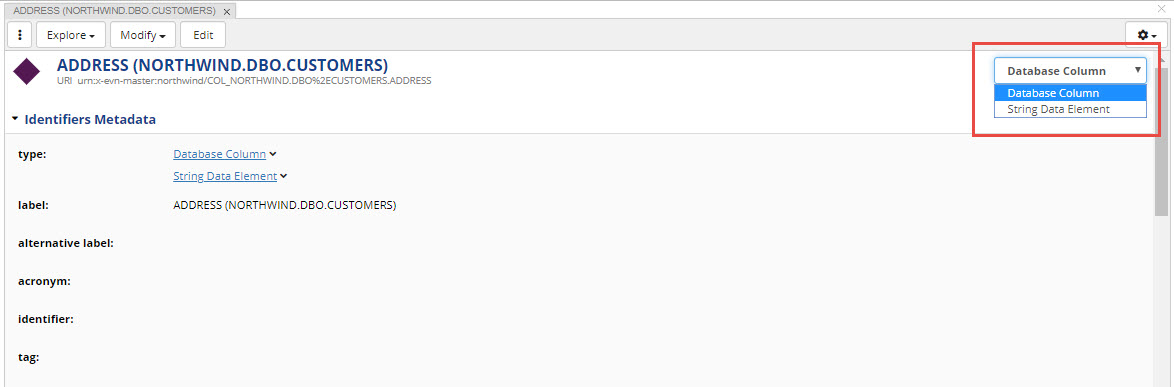 Alternate Form Views Dropdown