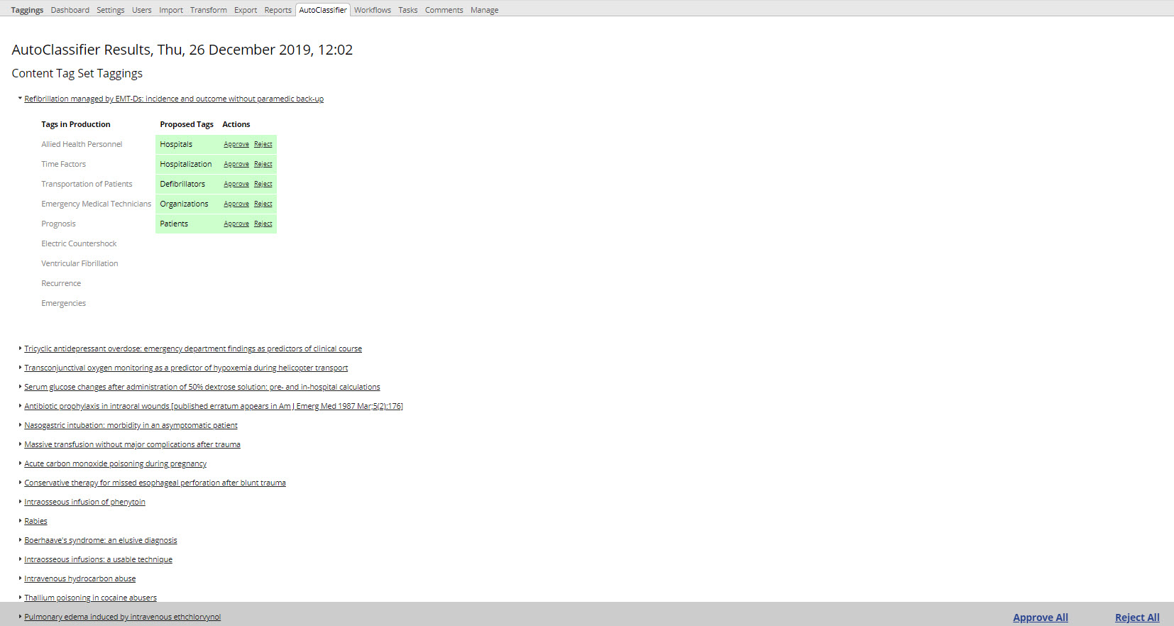 AutoClassifier Results