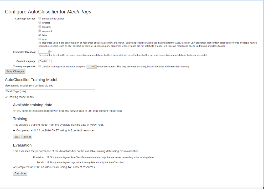 Configure AutoClassifier Example