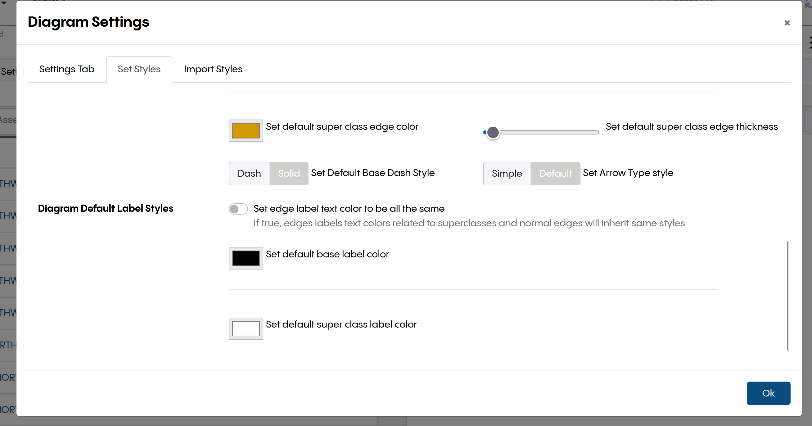 EDG Diagram Label Default Style
