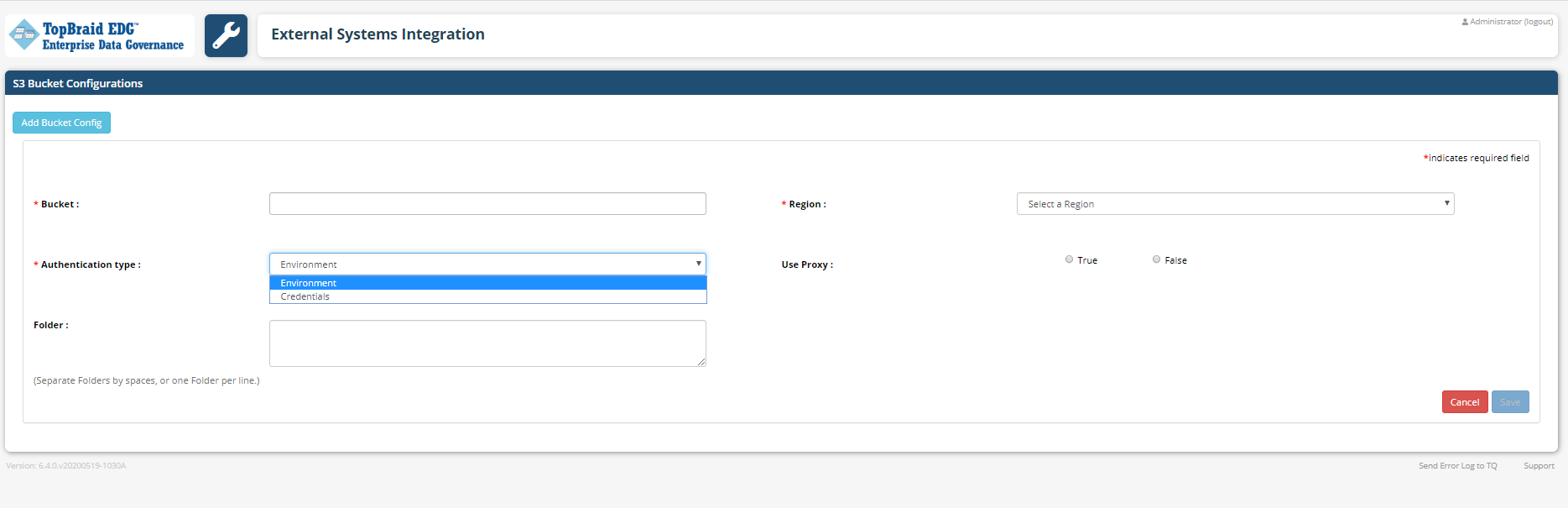 External System Integration Page