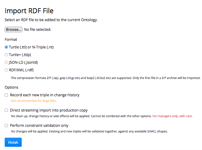 Import RDF File Page