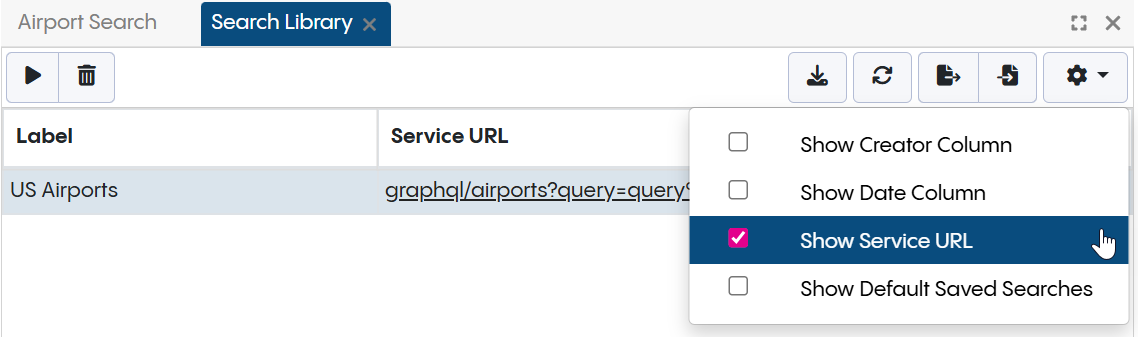 Load Saved Search