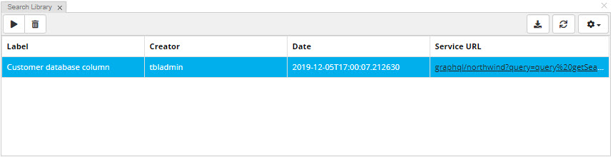 Search Library Panel