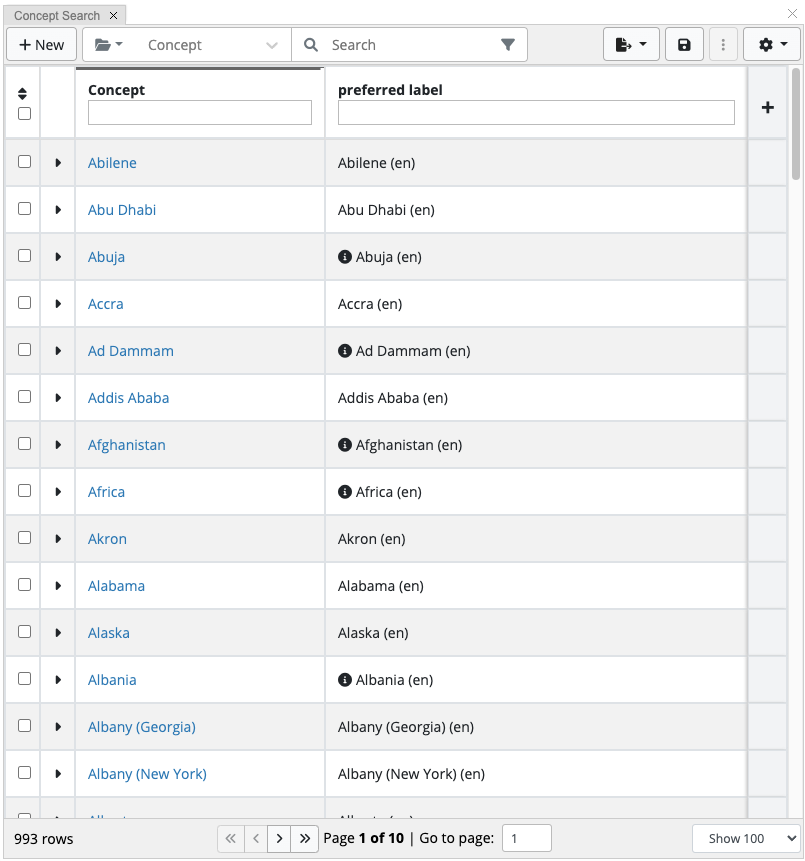 Search Panel