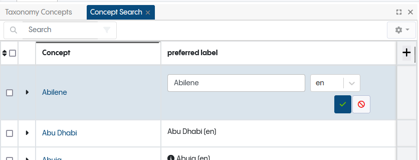Search Panel Tabular LangString Editor