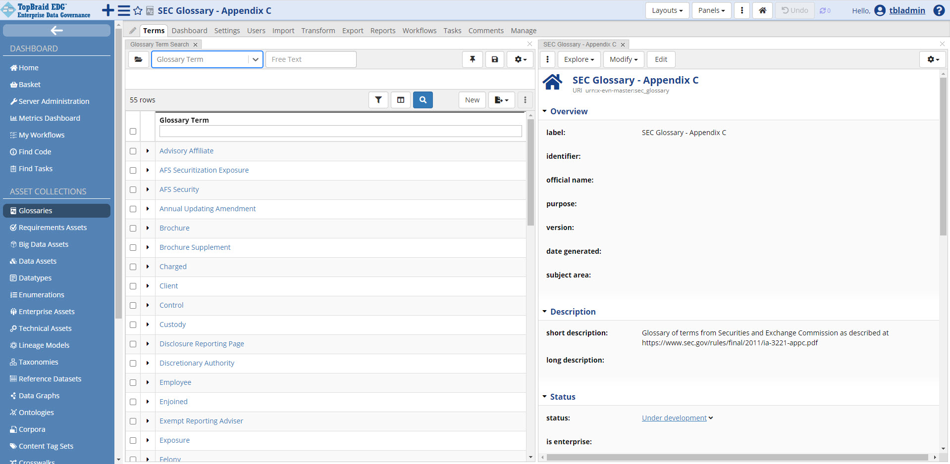 SEC Glossary - Appendix C Page