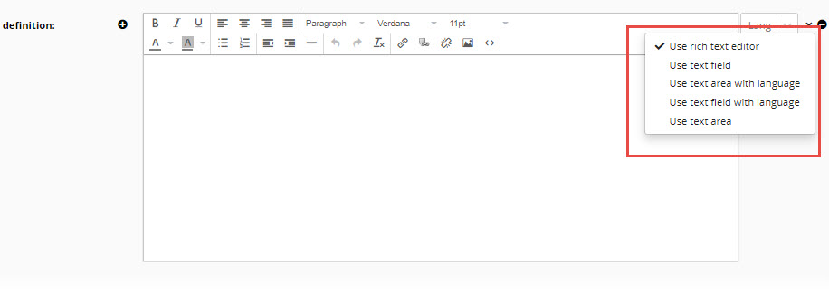 Switch Widget Dropdown