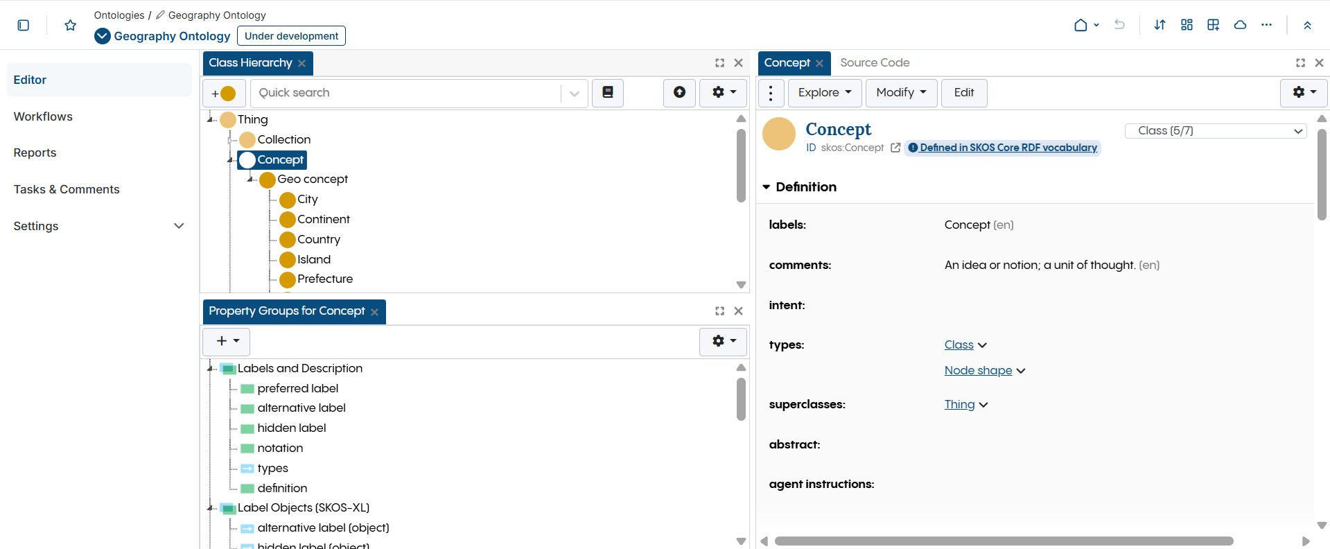 Examples GEO Ontology Page