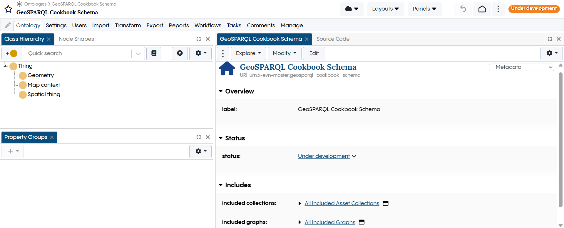 Ontology Page Empty