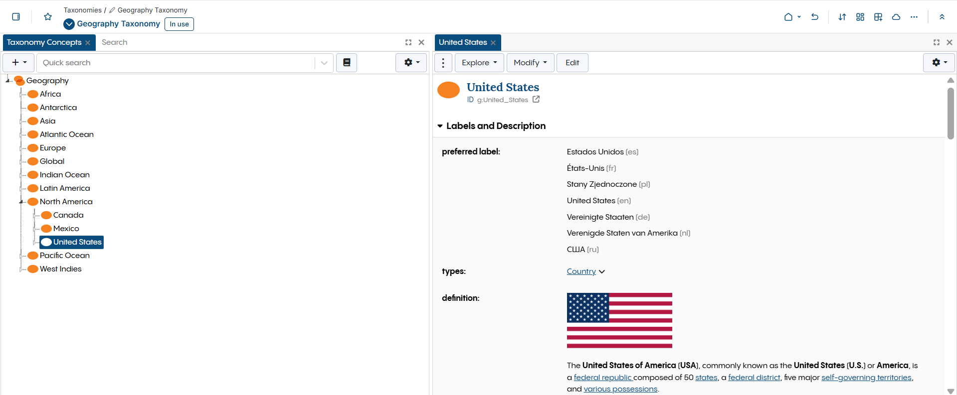 Taxonomy Page