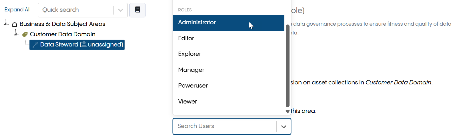 TopBraid EDG Assign Data Steward Role to Admin
