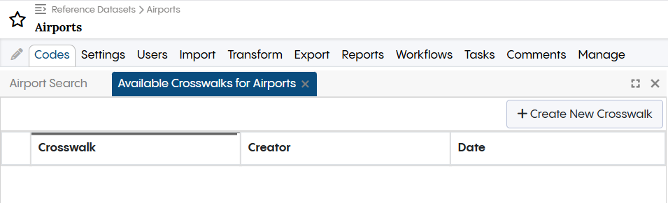 TopBraid EDG Available Crosswalks