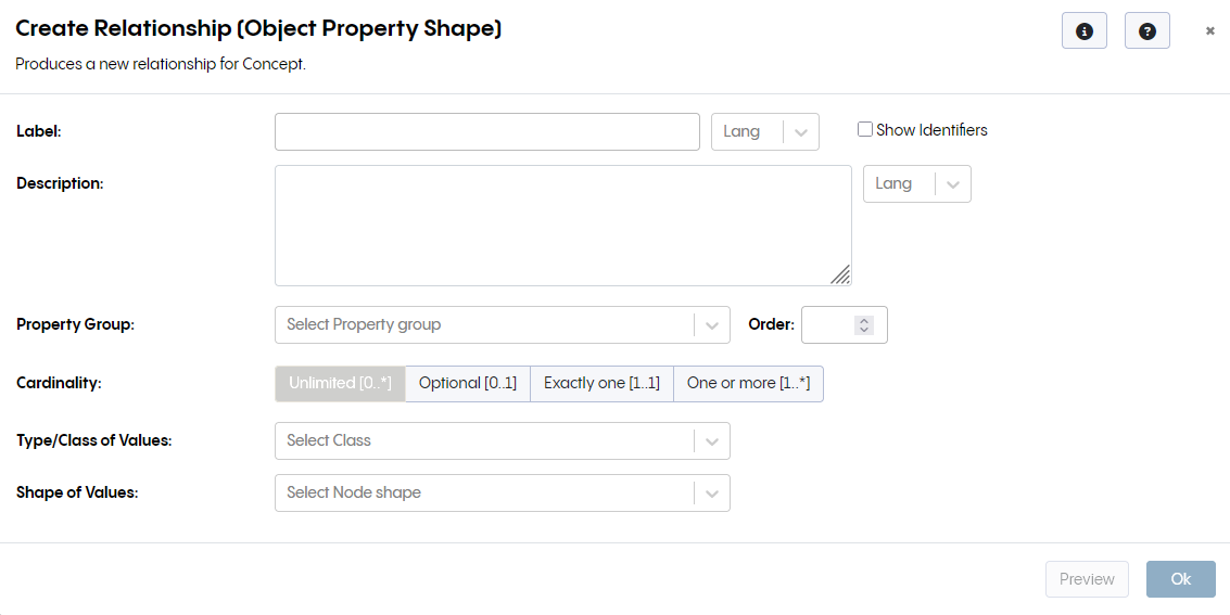 TopBraid EDG Create Relationship Dialog