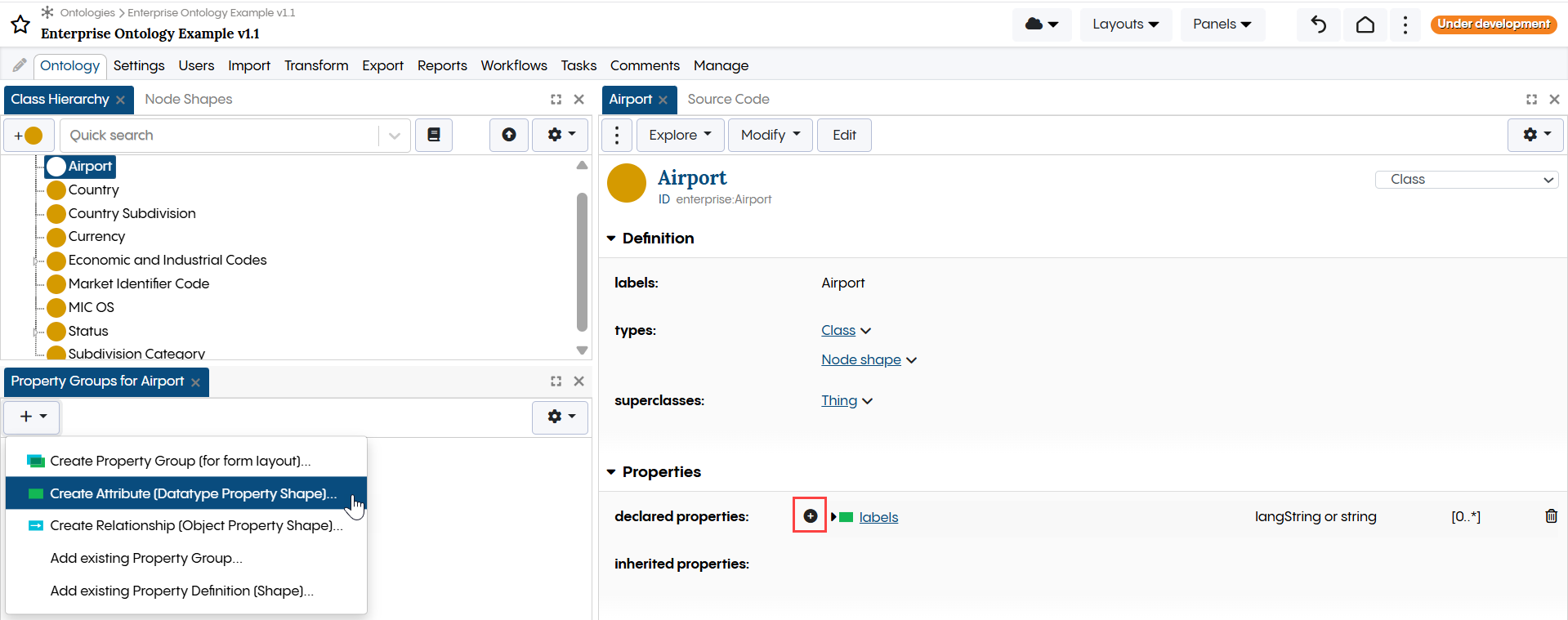 TopBraid EDG Ontology - Create Attritube