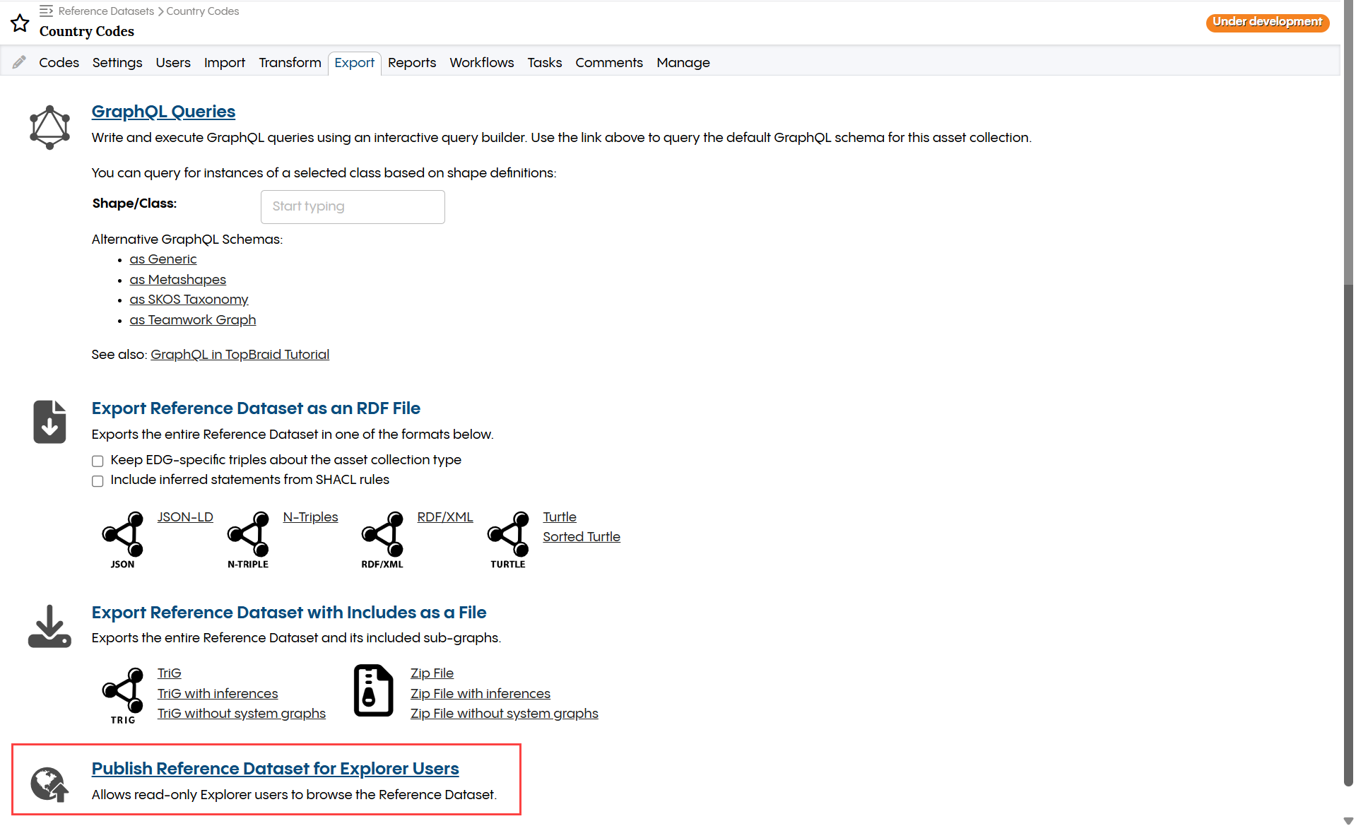 TopBraid EDG Publish for Explorer Users