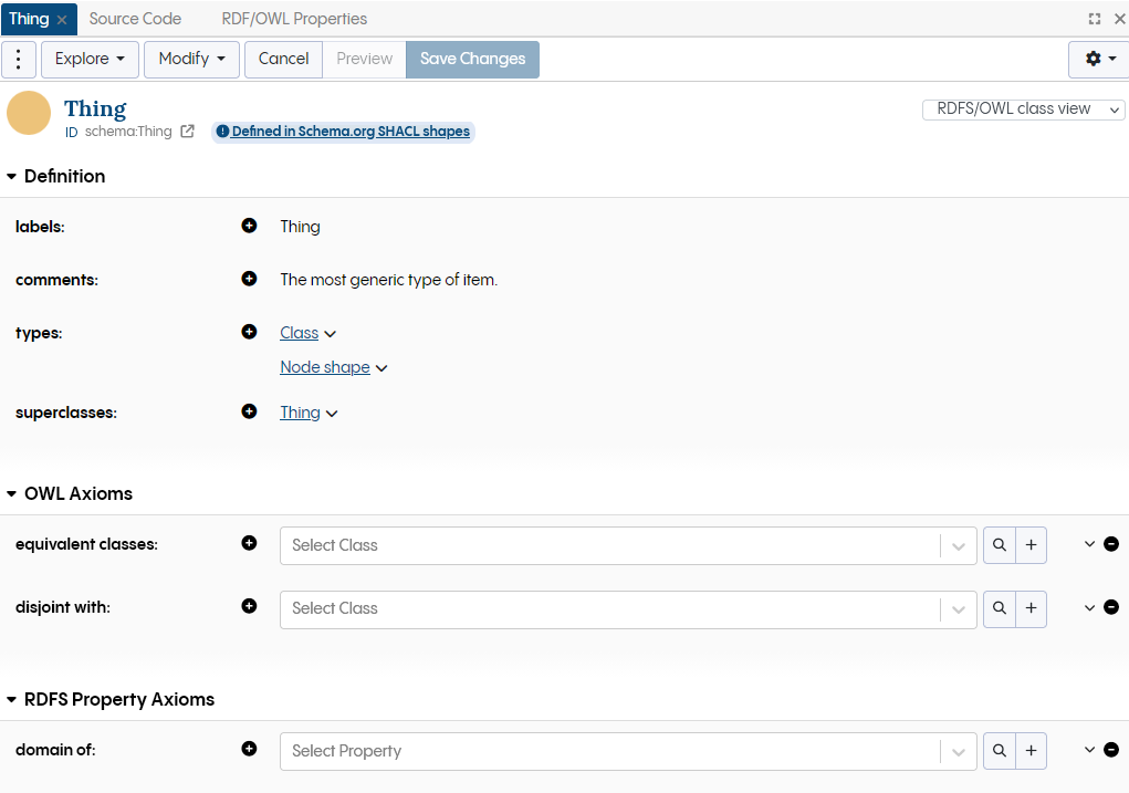 TopBraid EDG RDFS/OWL Class View