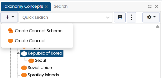 TopBraid EDG Create Concept Menu