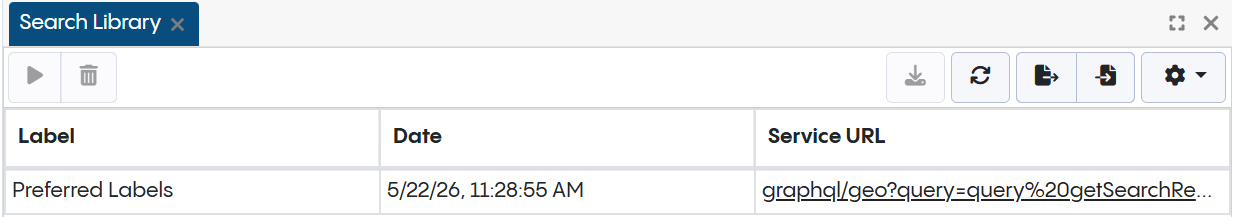 Search Library Panel