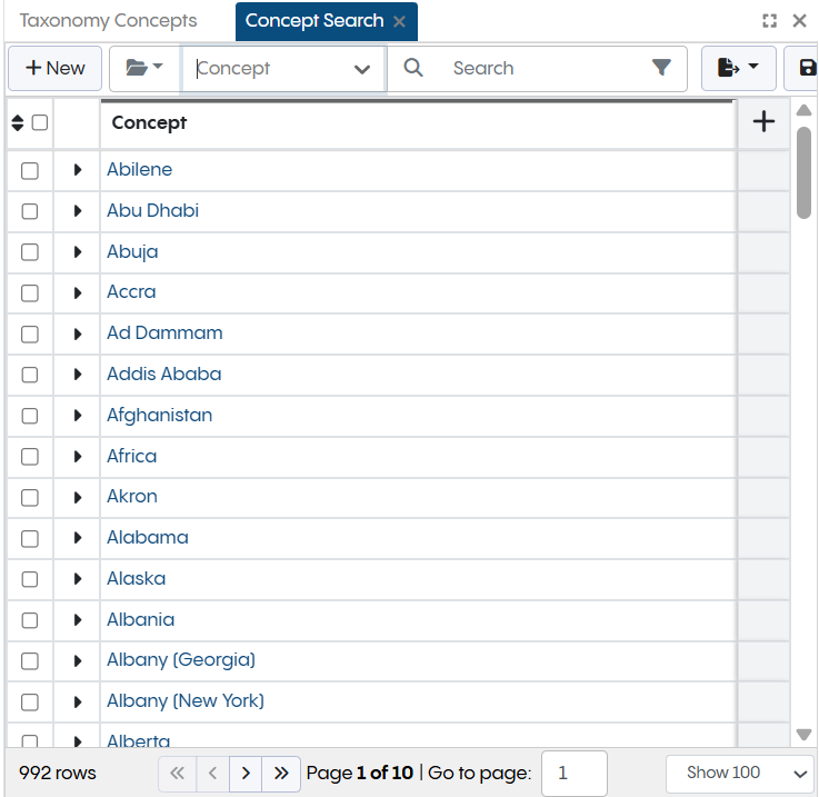 Search Panel