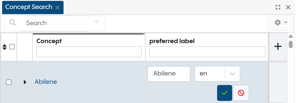 Search Panel Tabular LangString Editor